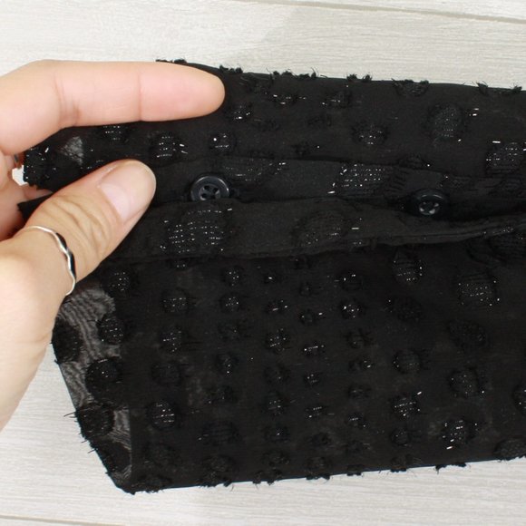 SOLD OUT!!   Next Sheer Lurex Swiss Dot Blouse - Picture 6 of 8